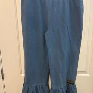 Matilda Jane Denim Blue Ruffle Capris
